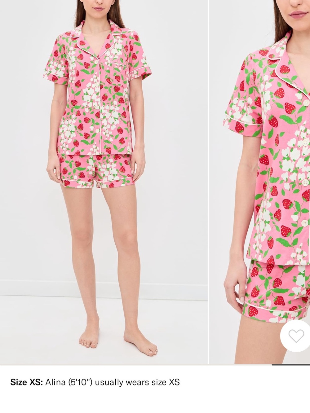 BedHead Pink Strawberry & Floral Short PJ Set